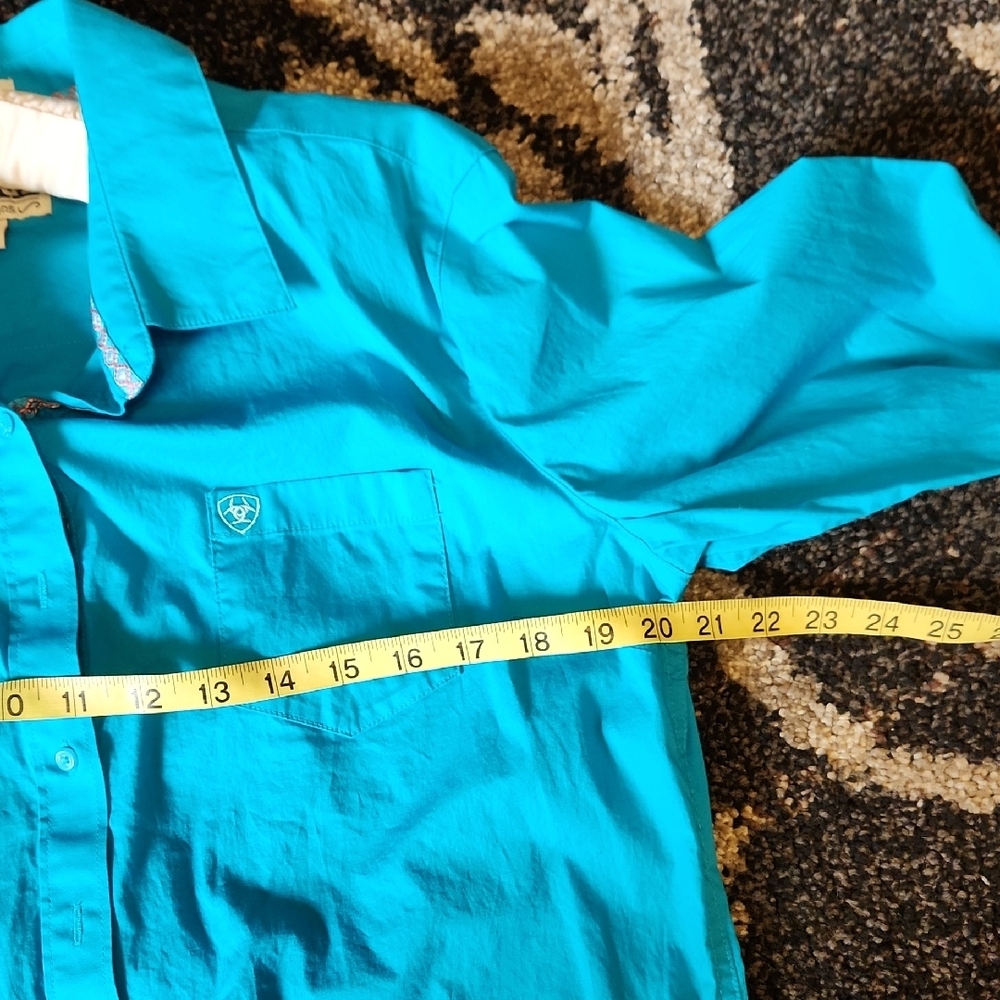 Ariat Turquoise Button-Down Shirt - image 7